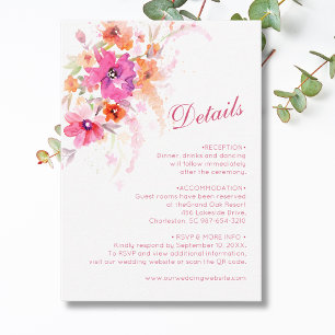 Carte D'accompagnement Détails de pivoine sauvage pastel Pivoines Anémone