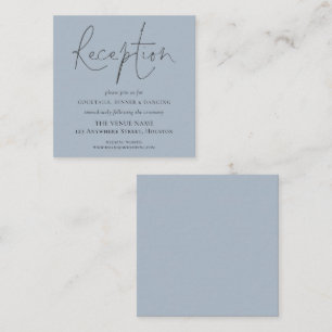 Carte D'accompagnement Détails de réception de mariage MINI Dusty Blue Sc