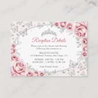 Détails de réception de Quinceanera argent rose