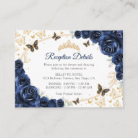 Détails de réception de Quinceanera Or Navy