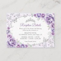 Détails de réception de Quinceanera Violet Argent