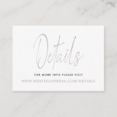 Carte D'accompagnement Détails de script de feuille d'argent moderne (Devant)