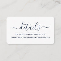 Détails de script simple bleu marine et blanc mode