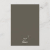 Carte D'accompagnement Détails de script simple et élégant Brown | Code Q (Dos)