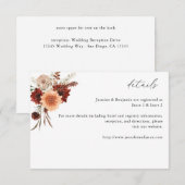 Carte D'accompagnement Détails de Terre Rustique & Fleurs de Champagne (Devant / Derrière)