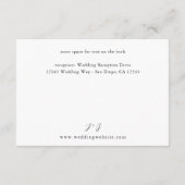 Carte D'accompagnement Détails de Terre Rustique & Fleurs de Champagne (Dos)