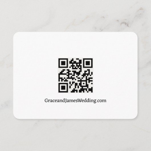 Carte D'accompagnement Détails de typographie manuscrite simple Code QR (Dos)