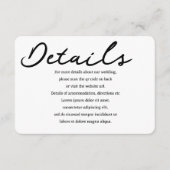 Carte D'accompagnement Détails de typographie manuscrite simple Code QR (Devant)