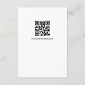 Carte D'accompagnement Détails de typographie manuscrite simple Code QR (Dos)