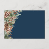 Carte D'accompagnement Détails de verdure bleu marine (Dos)