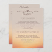 Carte D'accompagnement Détails des fêtes de mariage sur la plage (Devant / Derrière)