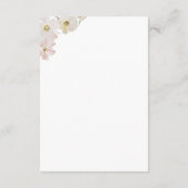 Carte D'accompagnement Détails des fleurs d'aquarelle crème et blush (Dos)