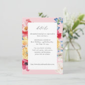 Carte D'accompagnement Détails des fleurs multicolores de printemps - ros (Debout devant)