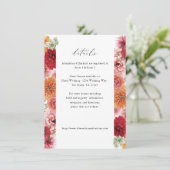 Carte D'accompagnement Détails des fleurs multicolores d'été (Debout devant)