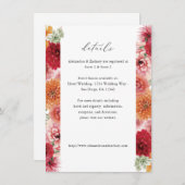 Carte D'accompagnement Détails des fleurs multicolores d'été (Devant / Derrière)