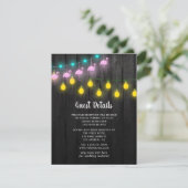 Carte D'accompagnement Détails des invités de mariage Fiesta avec guirlan (Debout devant)