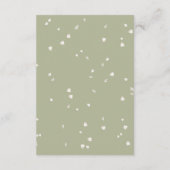 Carte D'accompagnement Détails d'information pour les invités de la flora (Dos)