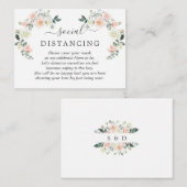 Carte D'accompagnement Détails du Baby shower de fleurs blanches blanches (Devant / Derrière)