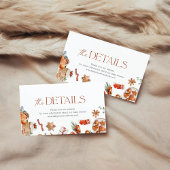 Carte D'accompagnement Détails du Baby shower de Noël d'hiver