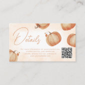 Carte D'accompagnement Détails du Citrouille d'automne (Devant)