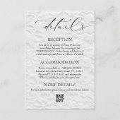 Carte D'accompagnement Détails du code QR de mariage d'hiver (Devant)