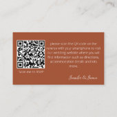 Carte D'accompagnement Détails du code QR de Terracotta Fleur sauvage sim (Dos)