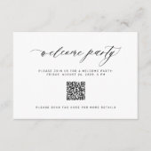 Carte D'accompagnement Détails du code QR d'invitation à la soirée de bie (Devant)