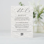 Carte D'accompagnement Détails du code QR du mariage d'hiver (Debout devant)