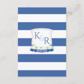 Carte D'accompagnement Détails du code QR du Mariage nautique (Dos)