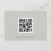 Carte D'accompagnement Détails du code QR du site Web botanique Soft Blue (Dos)