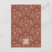 Carte D'accompagnement Détails du code QR Fleur sauvage de Terracotta Mar (Dos)