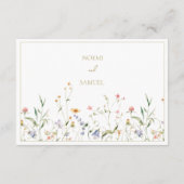 Carte D'accompagnement Détails du Fleur sauvage d'aquarelle élégante (Dos)