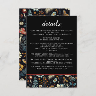 Carte D'accompagnement Détails du jardin Cottagecore