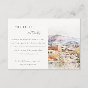 Carte D'accompagnement Détails du mariage à Colorado Springs, Colorado
