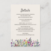 Carte D'accompagnement Détails du mariage Aquarelle Fleurs sauvages Flora (Devant)