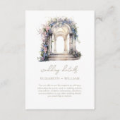 Carte D'accompagnement Détails du mariage Arche fleurie (Devant)
