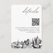 Carte D'accompagnement Détails du Mariage Atlanta Code QR petit (Devant)