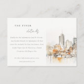 Carte D'accompagnement Détails du Mariage Atlanta Georgia Landscape (Devant)