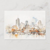 Carte D'accompagnement Détails du Mariage Atlanta Georgia Landscape (Dos)