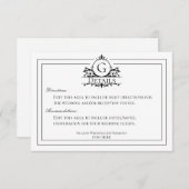 Carte D'accompagnement Détails du Mariage blanc classique (Devant / Derrière)
