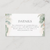 Carte D'accompagnement Détails du mariage Blush Pink Mexican Dream (Devant)