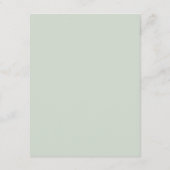 Carte D'accompagnement Détails du Mariage botanique Gold et Green (Dos)