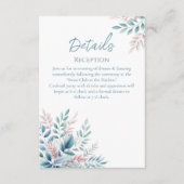 Carte D'accompagnement Détails du Mariage botanique Pastel- (Devant)