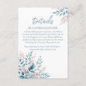 Carte D'accompagnement Détails du Mariage botanique Pastel- (Dos)
