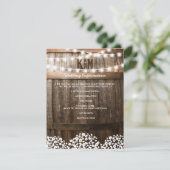 Carte D'accompagnement Détails du Mariage campagnard rustique | Chaîne de (Debout devant)