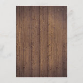 Carte D'accompagnement Détails du Mariage campagnard rustique - Informati (Dos)