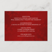 Carte D'accompagnement Détails du Mariage chinois White Cherry Blossom (Dos)