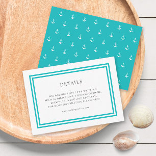 Carte D'accompagnement Détails du Mariage d'Ancre couleur classique modif