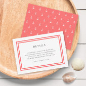 Carte D'accompagnement Détails du Mariage d'Ancre couleur classique modif