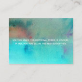 Carte D'accompagnement Détails du Mariage d'aquarelle Abstraite colorée (Dos)